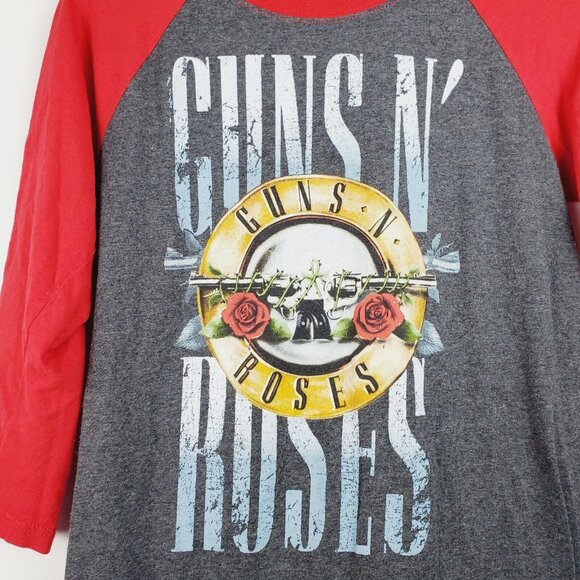 Guns N' Roses Band Graphic 2016 3/4 Sleeve Shirt AXL SLASH METAL Sz S - Picture 3 of 9